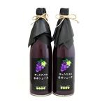 ふるさと納税 山梨市 ぶどうジュース 720ml 2本 銀河農園まきおかの絞っただけの 巨峰ジュース