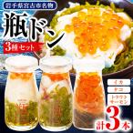 ふるさと納税 宮古市 瓶ドン イカ タコ トラウトサーモンいくら 1本 3本セット 海鮮丼 お取り寄せ 冷凍 お手軽