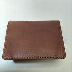 ハンドメイド 牛革名刺入れ こげ茶