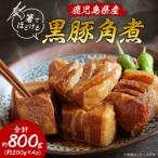 ふるさと納税 枕崎市 鹿児島県産黒豚 ほどける 黒豚の角煮【200g×4P】温めるだけ 豚肉 バラ肉 惣菜 A8-24