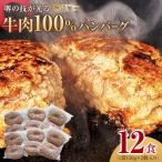ふるさと納税 堺市 堺の技が光る無添加の牛肉100%ハンバーグ　12食セット
