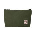 帆布工房 舟型ミニポーチ カーキ 約12×21×5cm