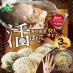 ふるさと納税 別海町 【先行受付】 活ホタテ3kg 大サイズ(7枚〜14枚) 鮮度抜群　殻付き 北海道野付産ほたて貝柱
