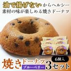焼きドーナツ ブルーベリー 6個入り×3セット