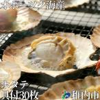 ふるさと納税 稚内市 【北海道オホーツク海産】ホタテ殻(片貝)付き冷凍(30枚)