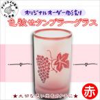 オリジナルオーダー彫刻 色被せタンブラーグラス