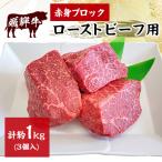ふるさと納税 瑞穂市 飛騨牛赤身 ローストビーフ用ブロック 3個(計約1kg)