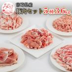 ふるさと納税 宮崎市 宮崎県産豚肉5種　3.6kgセット