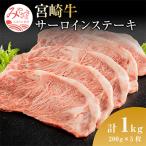 ふるさと納税 宮崎市 宮崎牛サーロインステーキ 約1kg