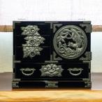 仙台箪笥 片開小箪笥 黒呂漆塗り お申込書返送後3~8ヵ月程…