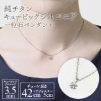 純チタンキュービックジルコニアの一粒石ペンダント