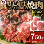 とろける黒毛和牛リッチな薄切り焼肉750g 250g×3P