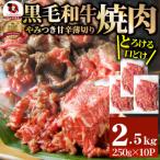 とろける黒毛和牛リッチな薄切り焼肉2.5kg 250g×10P