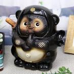 信楽焼 5号ドロン忍者狸 黒