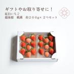 ふるさと納税 上越市 雪国完熟いちご越後姫桃薫食べ比べ約200g×2セット