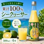 皮ごとまるごと搾り 果汁100% シークヮーサー 500ml×4本
