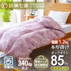 ダウン85%超極暖1.2kg本厚掛け羽毛布団シングル