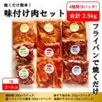 ふるさと納税 大野城市 焼くだけ簡単!味付け肉セット(合計2.5kg) プラス 手ごねハンバーグ(150g×5p)