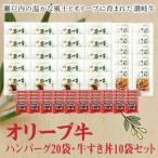 オリーブ牛 ハンバーグ20袋 牛すき丼10袋セット