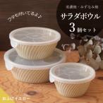 タックサラダボウル3個セット レンジ用フタ付き