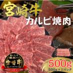 ふるさと納税 日南市 宮崎牛 A4〜5ランク 焼肉・バーベキュー用 カルビ (バラ肉) 500g