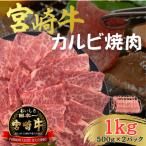 ふるさと納税 日南市 宮崎牛 A4 〜 A5 黒毛和牛 牛肉 カルビ 焼肉 バーベキュー  合計1kg(500g×2P)