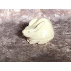 萩焼 兎干支 香合 白