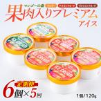 ゴロゴロ果肉入りアイス6個入定期便 IBZ040-003