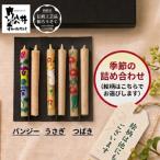 国内産ハゼの実蝋を100%使用 コロー絵入り2本3セット 詰め合わせ