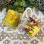 産菜の花とお花のボタニカルキャンドル