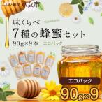 かの蜂 味くらべ7種の蜂蜜セット 90g×9本
