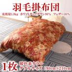 羽毛掛ふとん 暖色系カラー ダブルサイズ
