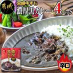 宮崎牛すじ濃厚黒カレー 辛口 4パック
