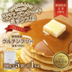 ふるさと納税 南魚沼市 パンケーキ ミックス 玄米粉 200g×5袋 計1kg 小麦不使用 新潟県 南魚沼市