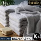 ふるさと納税 泉佐野市 ヒオリエ ホテルタオル ビッグフェイスタオル 10枚 ライトグレー 099H1911
