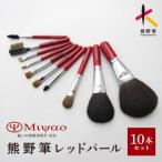 熊野化粧筆 レッドパールスペシャル10本セット