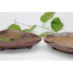 備前焼手びねり三方皿2枚セット 登り窯