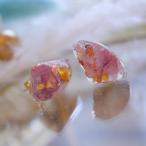 蓮の花びらが入ったピアス