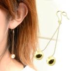 K18 丸玉 ロングピアス