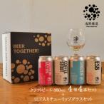 ショッピングふるさと納税 ビール ふるさと納税 遠野市 【クラフトビール】遠野醸造 缶ビール 4種 4本 + ロゴ入り チューリップ グラス 1個 セット