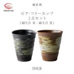国成窯 ビア フリーカップ 2個セット 刷毛目