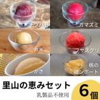 里山の恵みセット シャーベット5種類と桃のコンポート