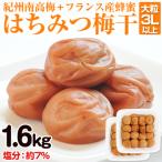 ふるさと納税 御坊市 はちみつ梅干し(紀州南高梅)1.6kg 大粒 3L以上 和歌山県産
