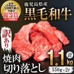 うしの中山 黒毛和牛 切り落とし焼肉 計1.1kg
