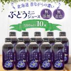 ふるさと納税 池田町 北海道昔ながらの濃いぶどうミニジュース 10本×180ml 無添加 無着色