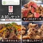 ふるさと納税 帯広市 豊西牛 お試しセット (サイコロステーキ 黒にんにくみそホルモン 切り落としスライス)