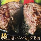 ふるさと納税 矢巾町 【極・塩ハンバーグ】6個セット　前沢牛100%使用　訳あり