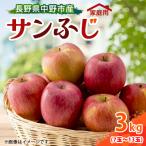 ふるさと納税 中野市 【訳あり】【先行受付】 りんご サンふじ 3kg 家庭用 長野県産