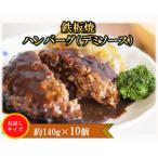 ふるさと納税 飯塚市 鉄板焼ハンバーグ(デミソース)10個セット