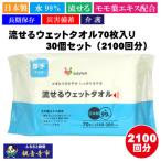 99%水成分 厚手流せるウェットタオル70枚入×30個 2100枚
